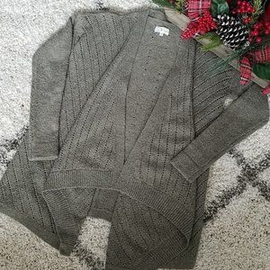 Lou & Grey Sage Green Waterfall Cardigan